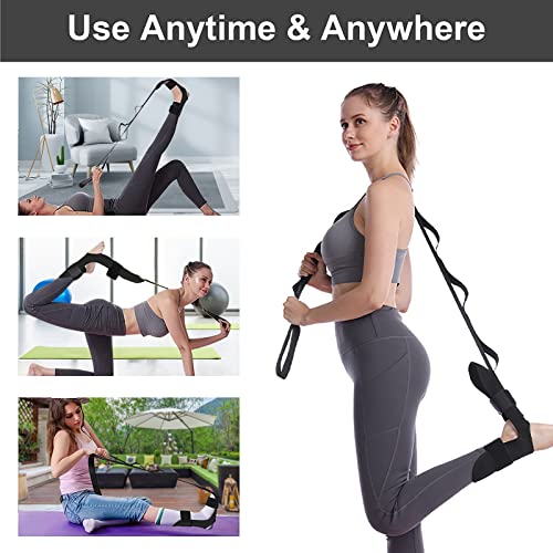 Fourmor Yoga Strap - Leg And Calf Stretcher Strap With Adjustable Loops, Nonelastic Stretch Strap For Physical Therapy, Pilates, Dance And Gymnastics With Carry ，Plantar Fasciitis Relief #TOP5
