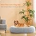 HMTOPE Orthopädisches Hundebett rund Hundekissen Hundesofa Katzenbett Donut Kuscheliges Hundekorb Waschbar, 100 cm Ø, Hellgrau