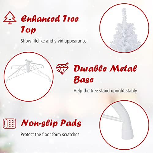 Gopluswhiteartificialchristmastree9ftpremiumunlithingedsprucefulltreewithmetalstandeasyassemblyforindoorandoutdooruse Urban Country Home Decor Goplus white artificial christmas tree 9ft premium unlit hinged spruce full tree with metal stand easy assembly for indoor and outdoor use urban country home decor