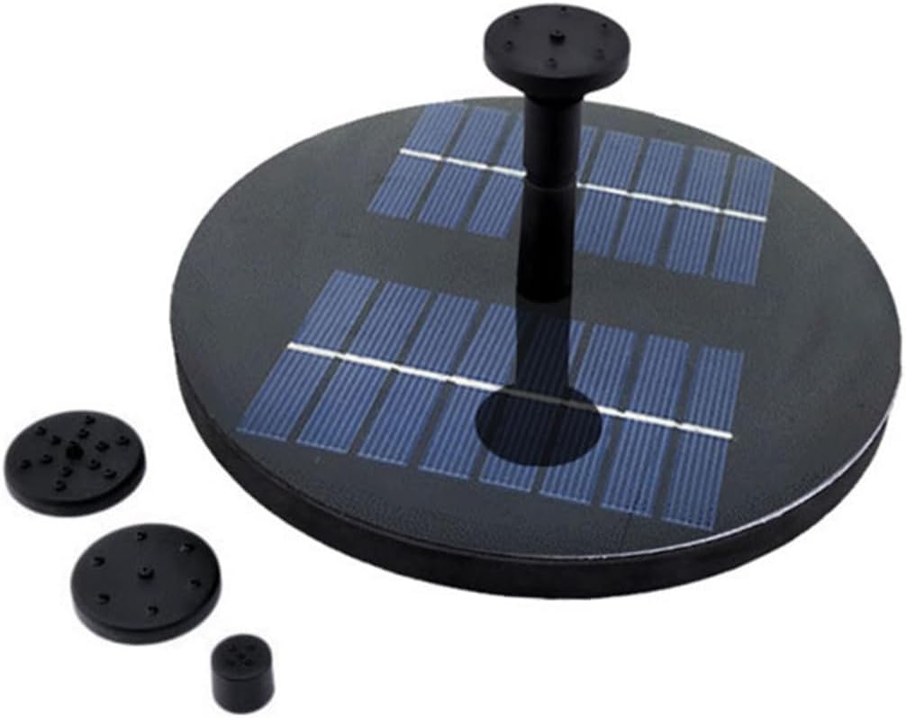 Happyyami 1.6w Solar Powered Fountain Pump for Garden and Bath Water Flow Patterns Energy Efficient Outdoor Water Feature