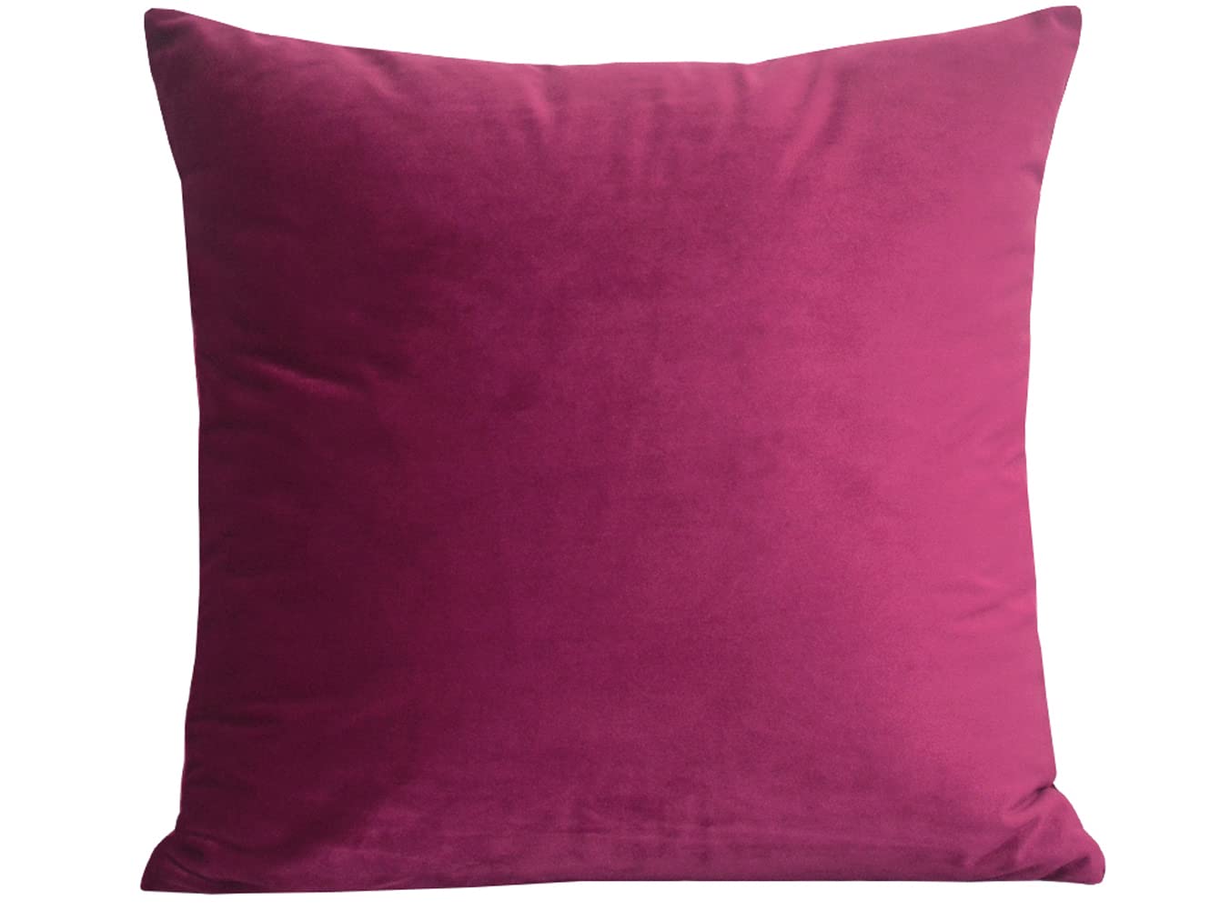 Lutanky Velvet Cushion covers Soft Throw Pillow Case Decorative Square Cushion Cover for Sofa Home Decor 18" X 18" (45 x 45 cm)(wine red, 1 piece) — image 1