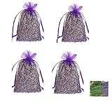 Lavendelsäckchen,Lavendel Duftsäckchen,Getrocknete Lavendel,Natürlich Getrocknete Lavendelknospen,Lavendel getrocknet für Duftkissen für Autos Kopfkissen Schlafzimmer Badezimmer Hotel,(4 x 10 g)