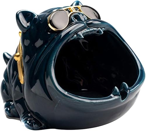 Miniatura 8 de Cenicero de cerámica para perros, cenicero de gran capacidad, lindo cenicero creativo a prueba de viento para uso en interiores y exteriores,