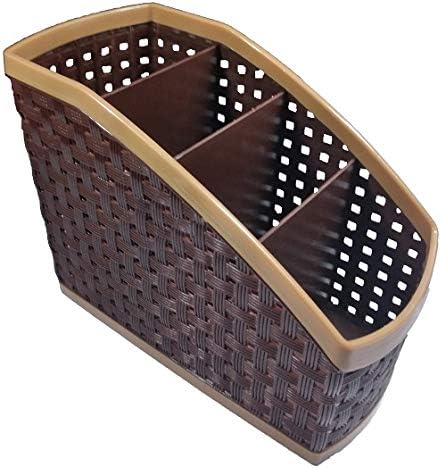 Onmall Pan Stand Organizer for Office and Study Table Desk Organiser Ball-Pen Holder with 4 Slot Multicolor Multipurpose TV AC Remote Desk Stand Stylish and Beautiful 1pc