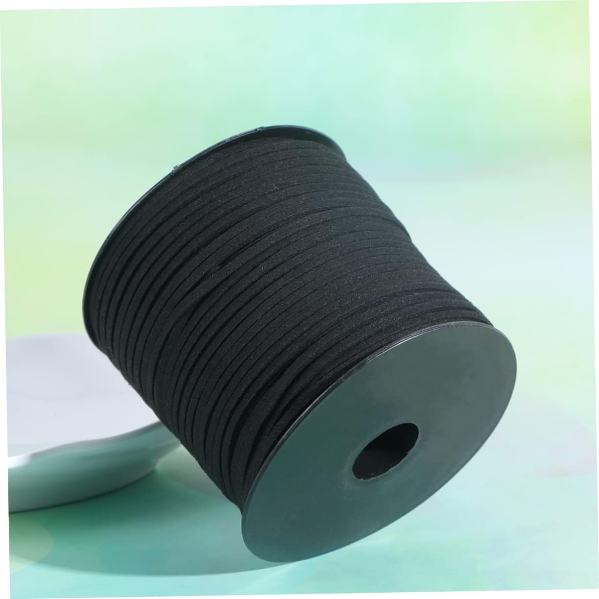 Plush Leather Cord DIY Jewelry Making Supplies of Soft Velvet String Black Elastic Cord for Bracelet Anklet Necklace