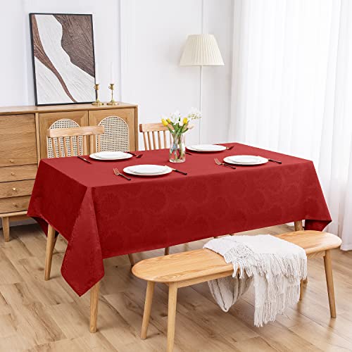 Romanstile Christmas Jacquard Rectangle Tablecloth 60 x 120 Inch, Red by Romanstile - Used condition - Image 2