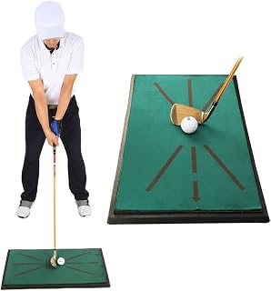 VISEKA Replaceable Golf Swing Trace Mat Path Feedback Golf Practice Mats for Swing Detection Batting Rubber Backing Golf Training Mat Improve Your Swing