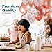 60 PACK Dandy Decor Rose Gold Balloons + Confetti Balloons w/Ribbon | Rosegold Balloons for Parties | Bridal & Baby Shower Balloon Decorations | Latex Party Balloons | Graduation, Engagement, Wedding