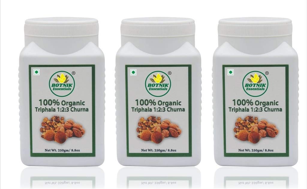 BOTNIK ESSENTIALS 100% Organic Triphala 1:2:3 Churna-250gm Each (Pack of 3) (B0842ST72Y) Amazon Price History, Amazon Price Tracker