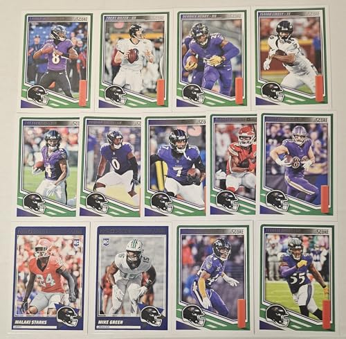 2025 Score Football Panini Baltimore Team Set Ravens 13 Cards W/Drafted Rookies