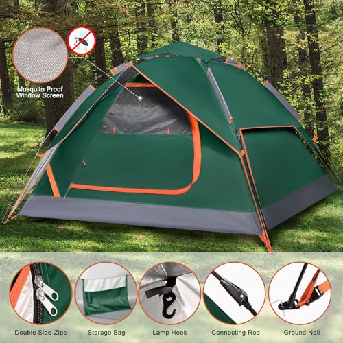 VXVGER Camping Tent Instant Pop Up Dome 2-3 Person Automatic Waterproof Tent の商品画像 3