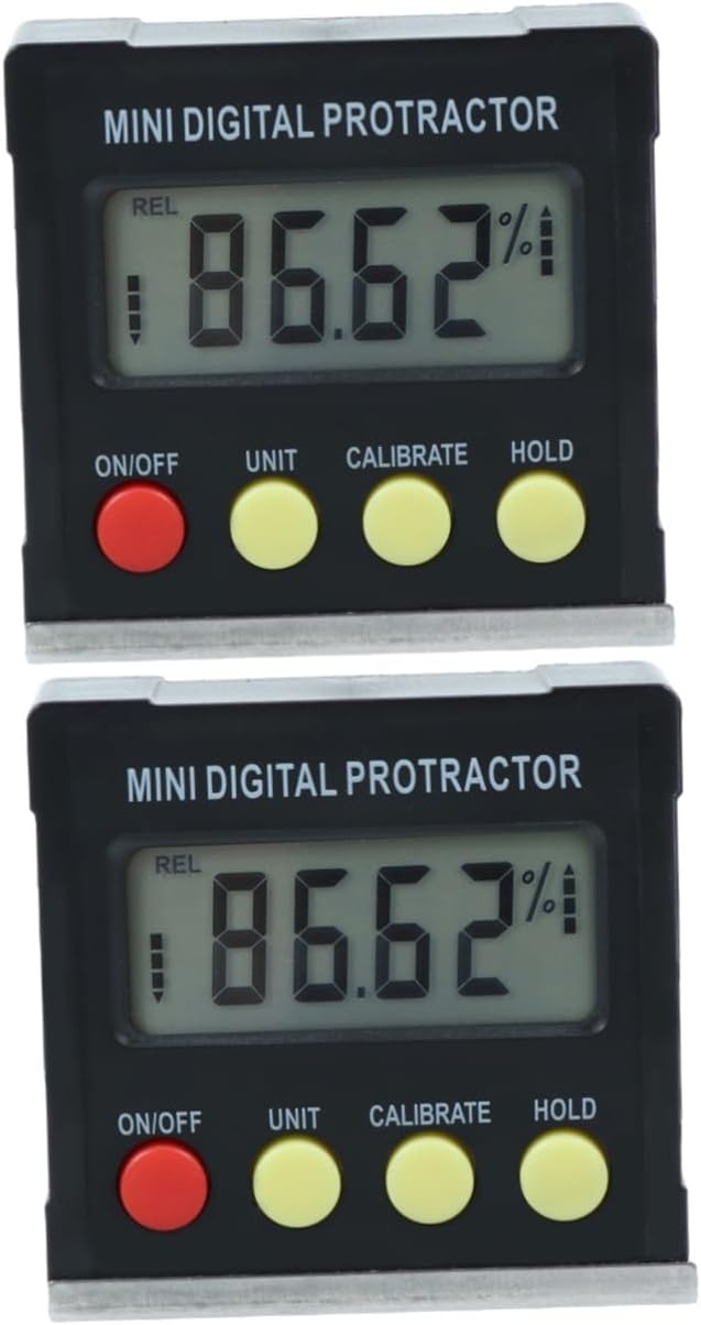 Gadpiparty 2pcs Digital Inclination Box Angle Tool Compact for Woodworking Construction
