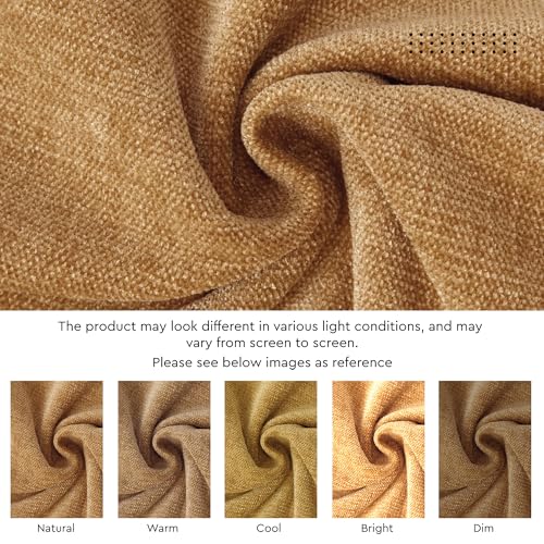Image of Encasa XO Dining Table Runner for 4 to 6 Seater | 32x240 cm | Mustard | Chenille Fabric | Machine Washable