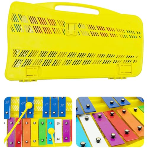 Xylophone 25 notes glockenspiel instrument percussion musicale jaune - 2