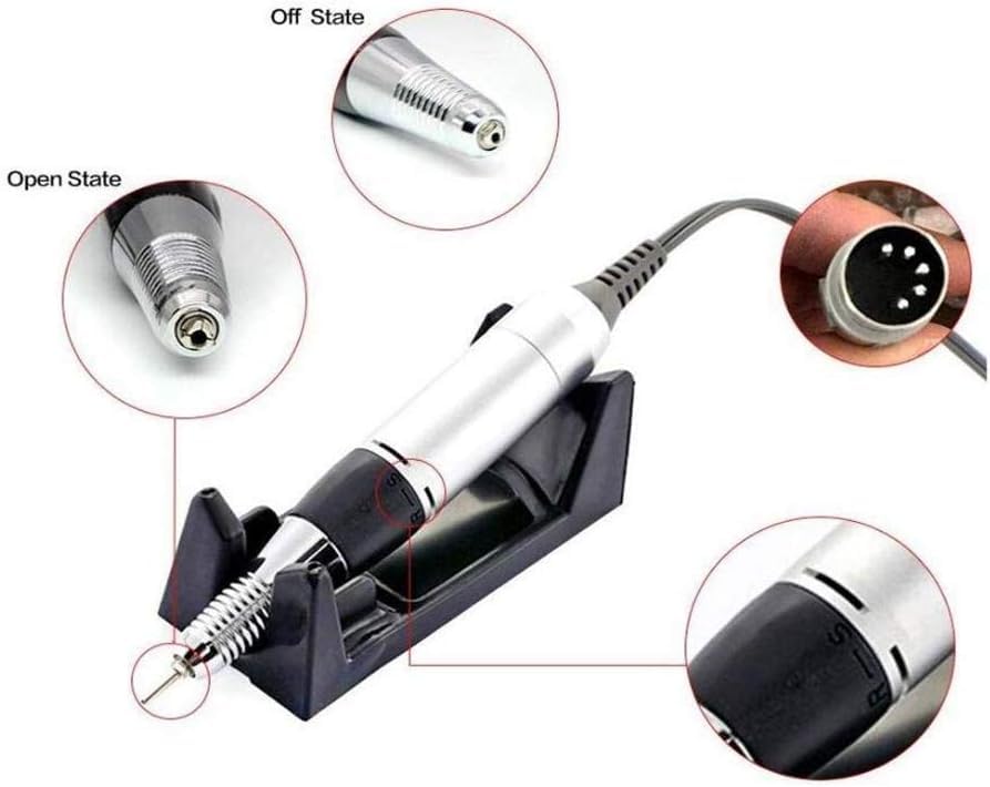 Lima per Unghie Elettrica Professionale 35000 Giri/min Kit per Manicure E Pedicure Trapano per Lima per Unghie Elettrico per La Polimerizzazione dello Smalto in Gel Strumenti per Manicu, Black