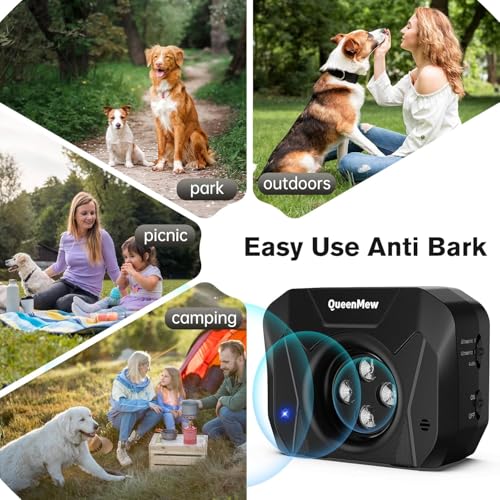 Anti Bell Gerät Hunde, 33FT Auto Antibell Ultraschall Gerät, Hunde Bellen Stoppen mit 3 Modi, Wiederaufladbares Antibell für Hunde, Sichere Ultraschall Gegen Bellen für Kleine und Große Hunde