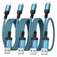 USB C Charger Cable[ 4Pack 0.5M+1M+2M+2M] USB A to USB C Fast Charging Cable Nylon Braided Phone Charger Cables Compatible for iPhone 16 15 Plus Pro Max,Samsung S24 S23 S22 S21