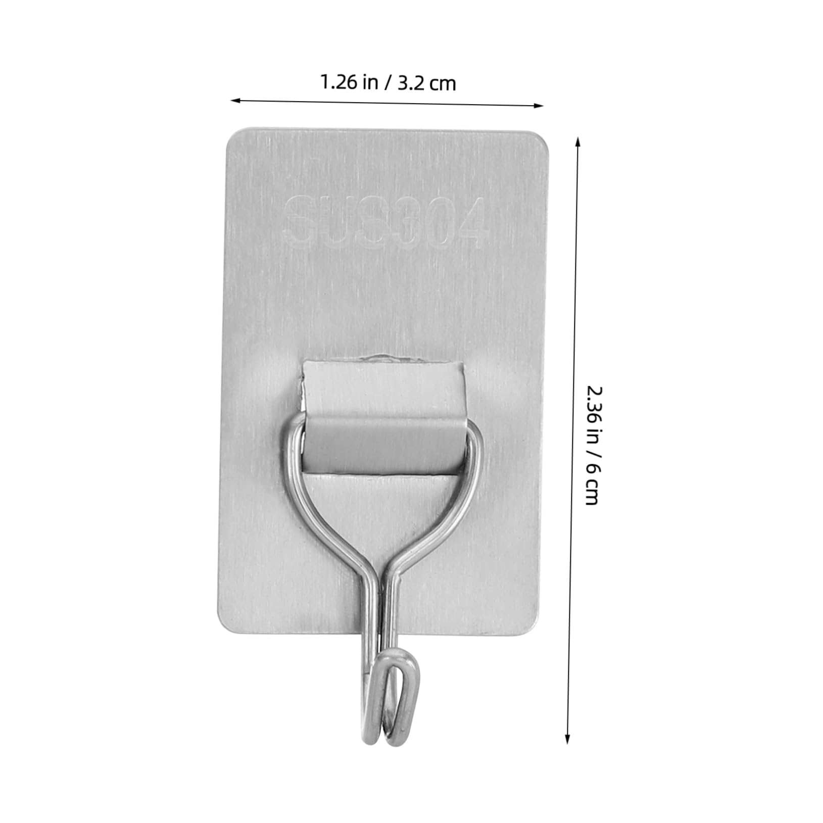 STOBAZA 20pcs Stainless Steel Self Adhesive Hooks for Bathrooms Kitchens and Living Rooms Heavy Duty Towel Hangers with Modern Design and Wear Resistant Build