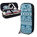 Produktbild Elephant Blue Paisley PU Ledertasche Aufbewahrungsbeutel Tragbare Student Bleistift Büro Schreibwaren Tasche Reißverschluss Geldbörsen Make-up Multifunktionstasche