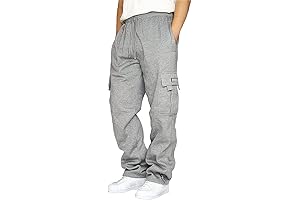 Stay Warm and Comfortable with Our Men's Heavyweight Cargo Sweatpants