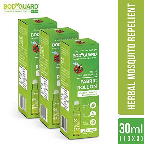 BodyGuard - Tela de hierbas enrollable con aceite de citronela y citronela, 8 ml + 2 ml extra (paquete de 3)