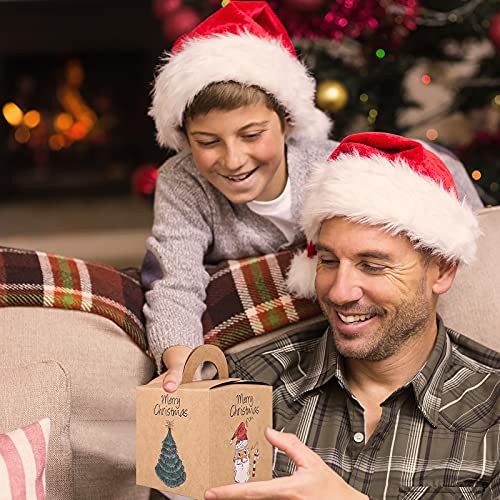 24 Pièces Boîtes de Bonbons de Noël,Boîtes de Friandises de Noël Boîtes de Cadeaux en Carton de Noël Boîtes de Bonbons de Fête de Noël Boîte en Papier Kraft Noël pour la Décoration de Noël de Vacances - Image 8