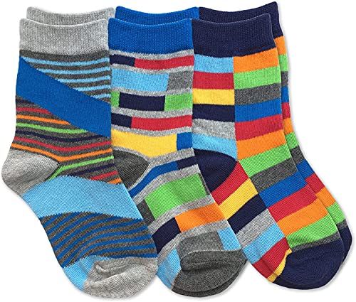 Jefferies Socks Boys Funky Stripes Variety Crew Socks 9 Pair Pack4