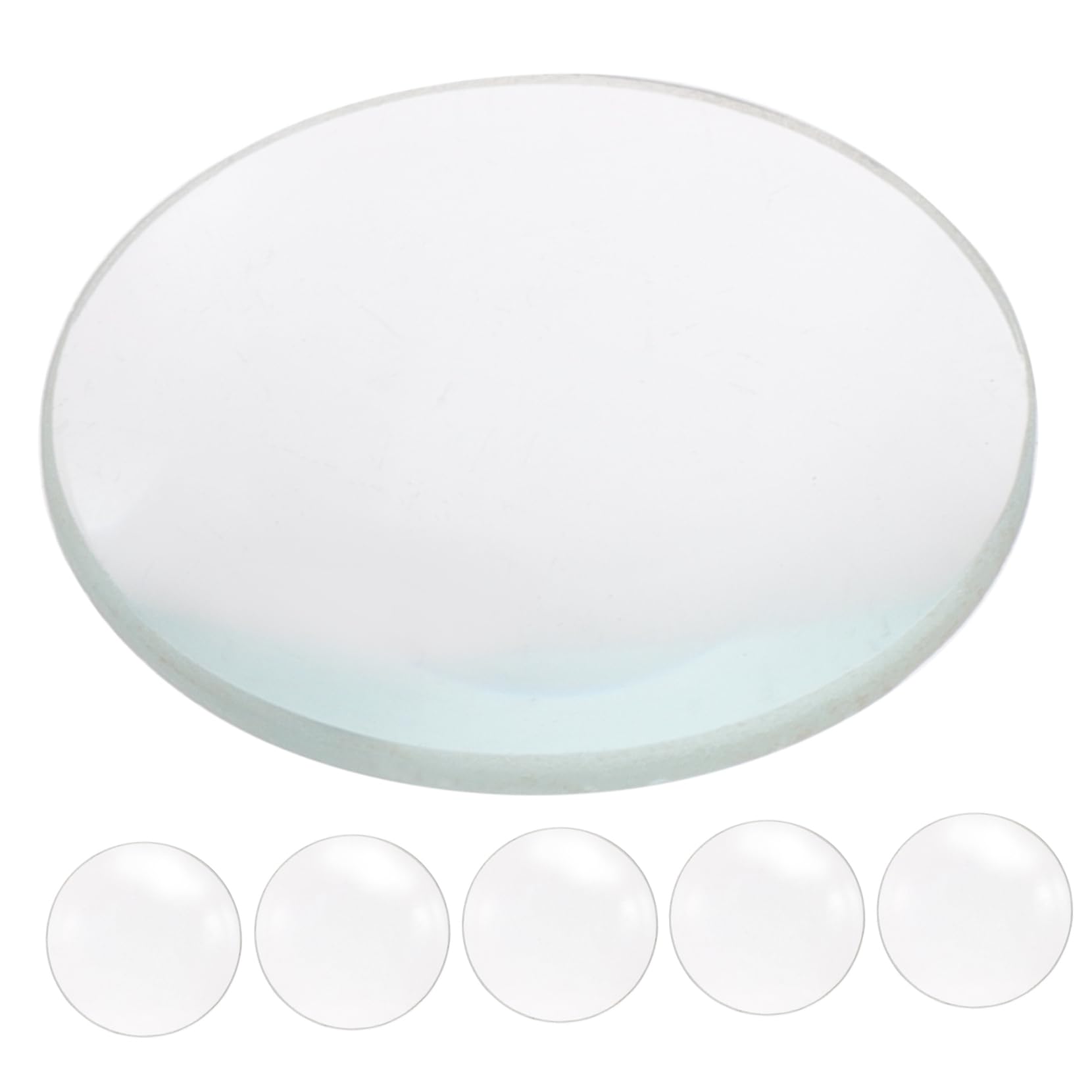 GALPADA 5pcs Optical Lens Convex and Concave Lens Convex Lenses for Telescope Biconvex Lens Lab Double Convex Lens Physics Convex Lens Focal Lenses for Science Large Converging Magnified