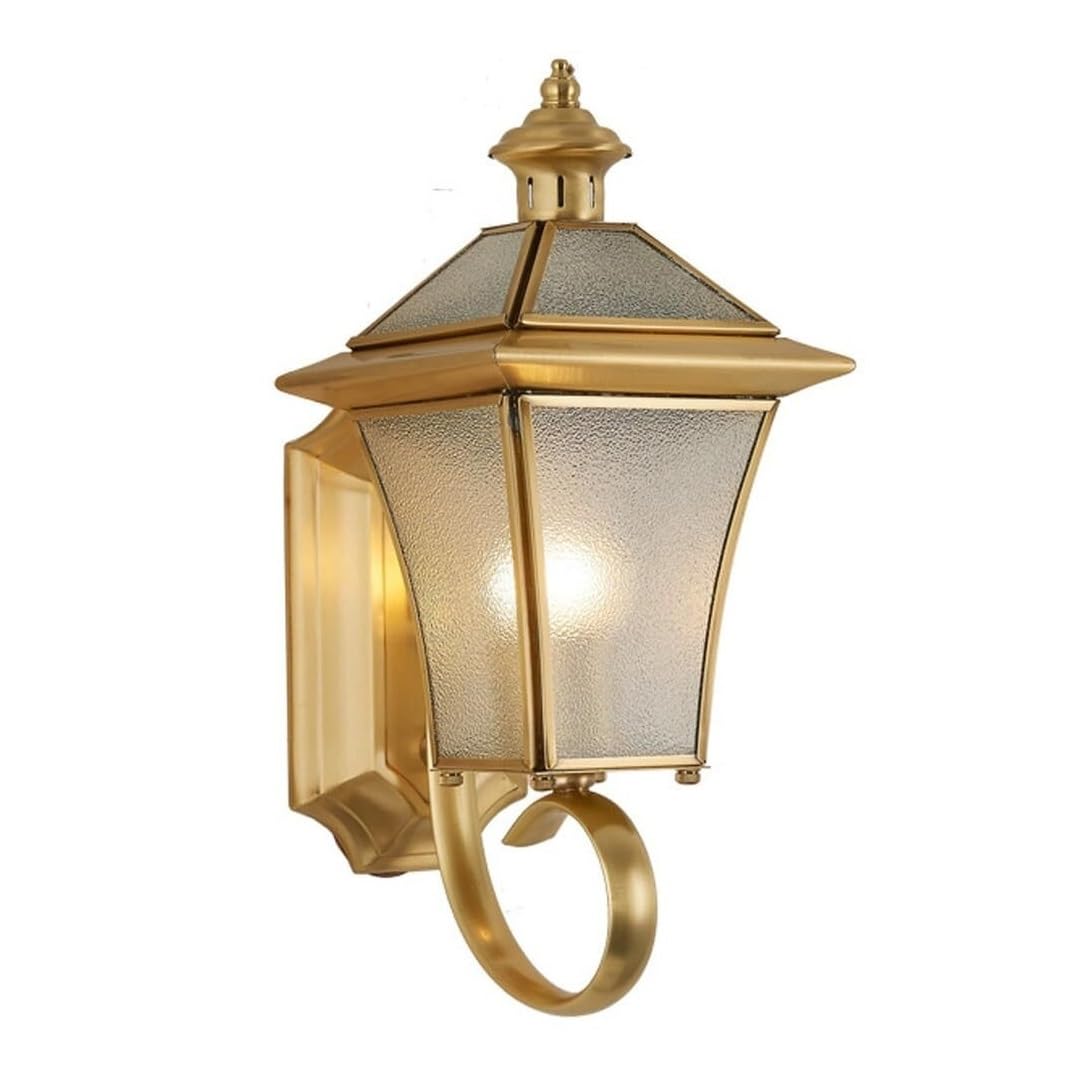 CVdrtyED Outdoor Wall Lights Brass Outdoor Wall Light Glass Exterior Sconce Weatherproof European Lamp for Garden Porch Bar Pathway Durable Porch(1-Pack)