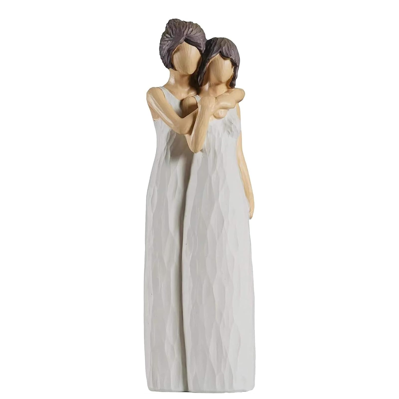 THE WHITE SHOP Mother Daughter Figurines, Mother Daughter Hugging Figurine Statues, Meaningful Family Mementos, Suitable for Placement Home Bedroom Living Room Tabletop Shelf Decor Statue(Color : H)