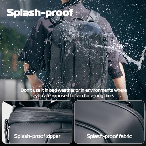 ULANZI Camera Backpack Professional Bag, Water-Resistant Photography Camera Case Anti Theft Travel for Photographers DSLR Mirrorless Camera Lens Tripod Holder 16" Laptop Black 22L