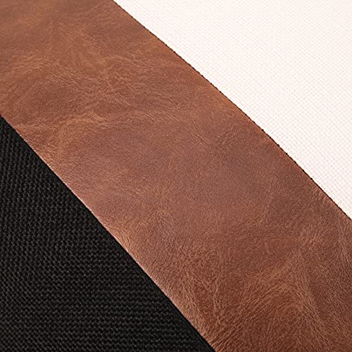 Merrycolor Thick Black Linen Farmhouse Square Throw Pillow Cover Black Brown Color Block Decorative Linen Faux Leather Ticking Stripe Cushion Pillowcase Modern Sofa Couch Pillow Cover 20X20 Inches #TOP2