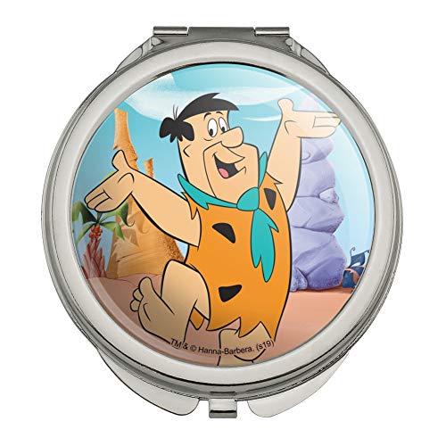 GRAPHICS & MORE The Flintstones Fred Character Compact Travel Purse Handbag Makeup Mirror