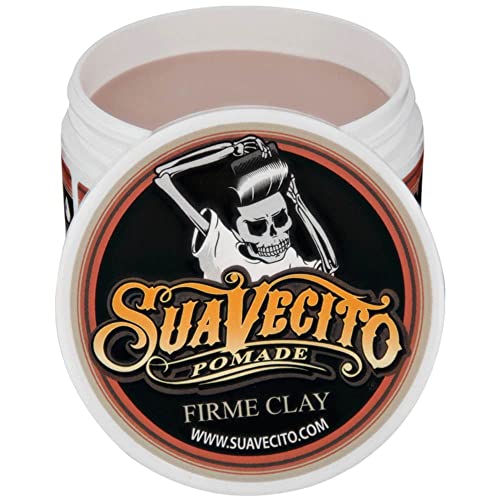 Suavecito Pomade Firme Clay 4 Oz, 1 Pack - Strong Hold Hair Clay For Men - Low Shine Matte Hair Clay Pomade For Natural Texture Hairstyles #TOP1