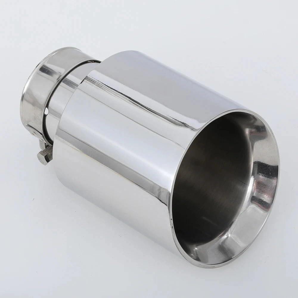 Tłumik końcowy 1 szt. 304 stal nierdzewna uniwersalny układ wydechowy koniec chromowana rura wydechowa samochodowa końcówka układ wydechowy samochodowy(IN 57MM OUT 76MM)