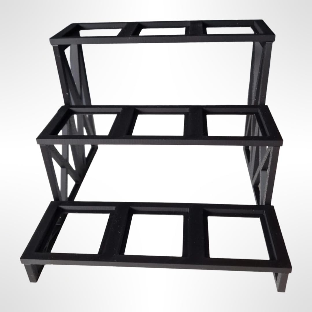 Tiered Display Bleacher Risers Shelf Stands for Lego Brickheadz, Configuration: 3 Tier x 4 Slot (Holds 12)