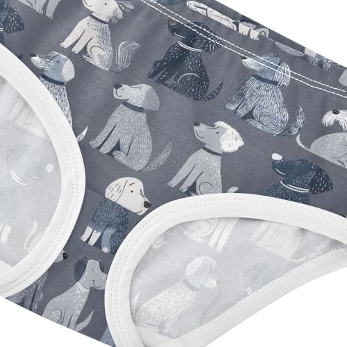 Girls Underwear Soft Cotton Doodle Dogs Kids Panties in Sizes 2/3t, 4t, 5t, 6 and 84