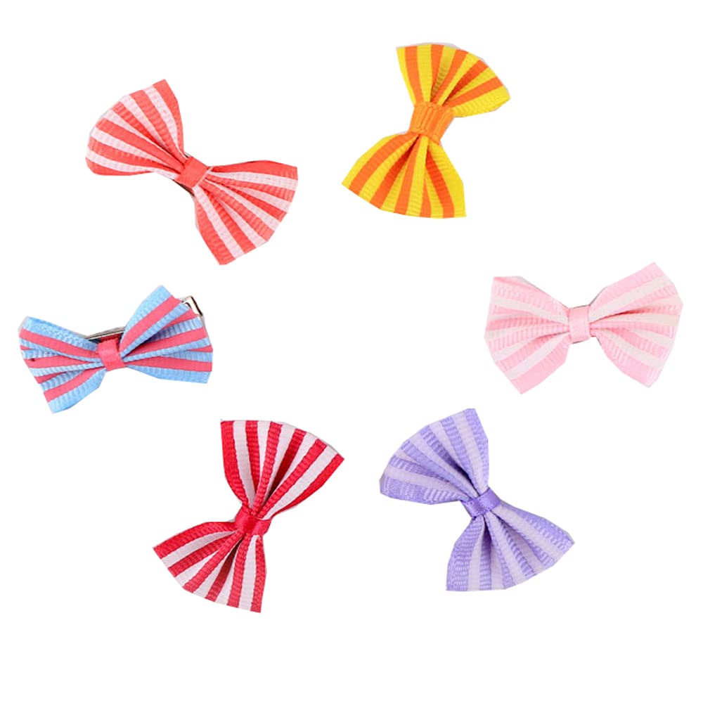 LtuzPet 6PCS Cute Dog Bows Dog Puppy Hair Bows with Metal Clips Pet Small Dog Hair Bowknot Grooming Accessories