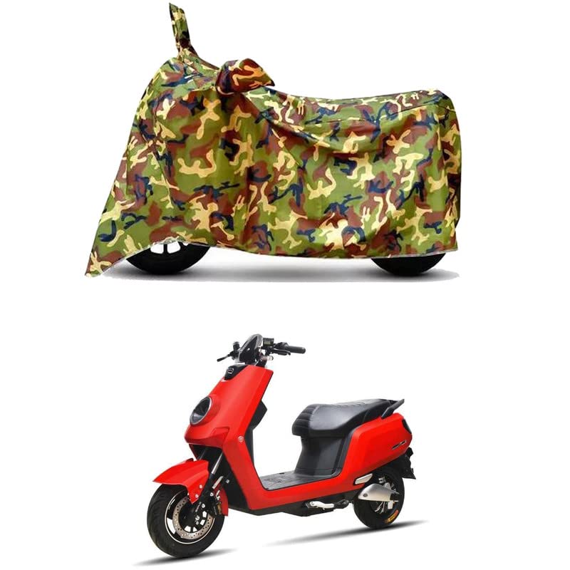 Image of Waterproof 100% PVC Coated Full Bike Scooty Two Wheeler Body Cover Compatible for Benling Icon LI /UV-Rays /Heat Protection /Birds Dropping /Scratchproof /Dust Proof s[6X6 Jungle Print]