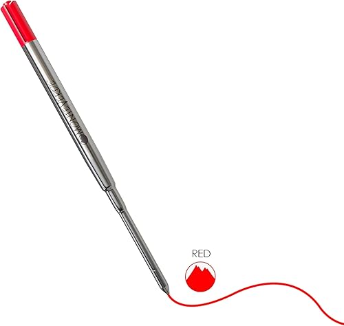 Vista 25 de Monteverde Repuesto de bolígrafo para adaptarse a bolígrafos Sheaffer, punta media, rollo suave, negro, 2 por paquete (S132BK) Negro -,Rojo