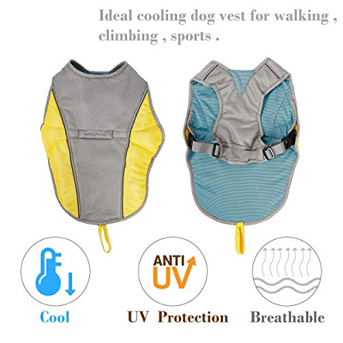 Homieco Hundekühlweste Atmungsaktives Hundejacke Sommer Cooler, Outdoor Anti-Heat Sommermantel für Hund, Kühlweste Kleidung Hundehalsband, Haustierkleidung