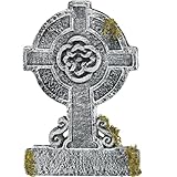 Mossy Celtic Cross Tombstone