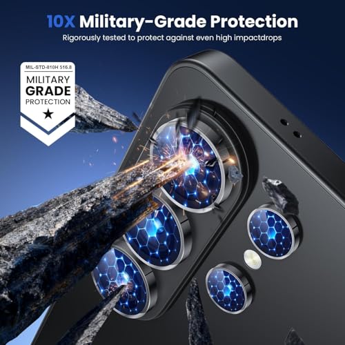 Image of ZARALA Camera Lens Frame Glass Compatible with Samsung Galaxy S26 Ultra Camera Lens Protector - [Keep Original Shooting] Shatterproof 9H Tempered Glass Screen Metal Ring Cover,Anti-Fingerprint,Anti-Scratch,Case Black
