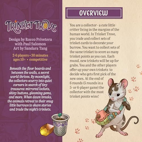 Image of GameHead Trinket Trove, A Strategic Set Collection Card Game, 2-6 Players | Collect & Trade Shiny Treasures,Ages 10+, 30 Minute Play Time, Fun and Travel Friendly