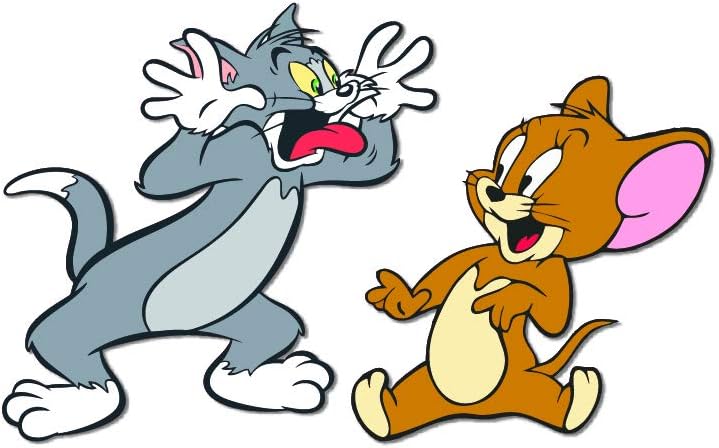 Bhai Please Tom and Jerry Wooden Fridge Magnet (Pack of 1) Fun Comic Character Gift and Decoration