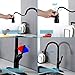 BAGNOLUX Kitchen Faucets with Pull Down Sprayer Matte Black Single Handle High Arc Pull Out Spray Head Kitchen Sink Faucets with Deck Plate, Faucets for Kitchen Sinks