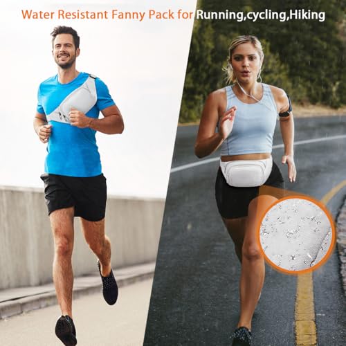 Image of Large Fanny Pack for Women Men - Syican Waist bag with 3-Zipper Pockets, Gifts for Enjoy Sports Traveling Workout Casual Hands-Free crossbody bags Fits MAX 7.9'' iPad & 6.6'' Phone