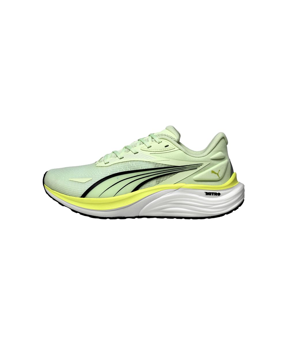 PUMA Electrify Nitro 4 Męskie buty do biegania szosowego, Apple Spritz-LUX Lime Black, 45 EU, Apple Spritz Lux Limonka PUMA Czarny, 46 EU
