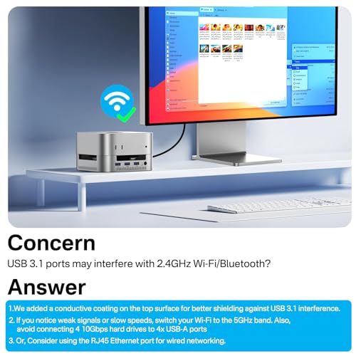 Image of ACASIS 10-in-1 Dock with 10Gbps Dual SSD Enclosure for M4 /M4PRO Mac mini, 4xUSB A 10Gbps, 1xHDMI 4k@60Hz, SD /TF3.0, PD30W, Software RAID | Up to 16TB