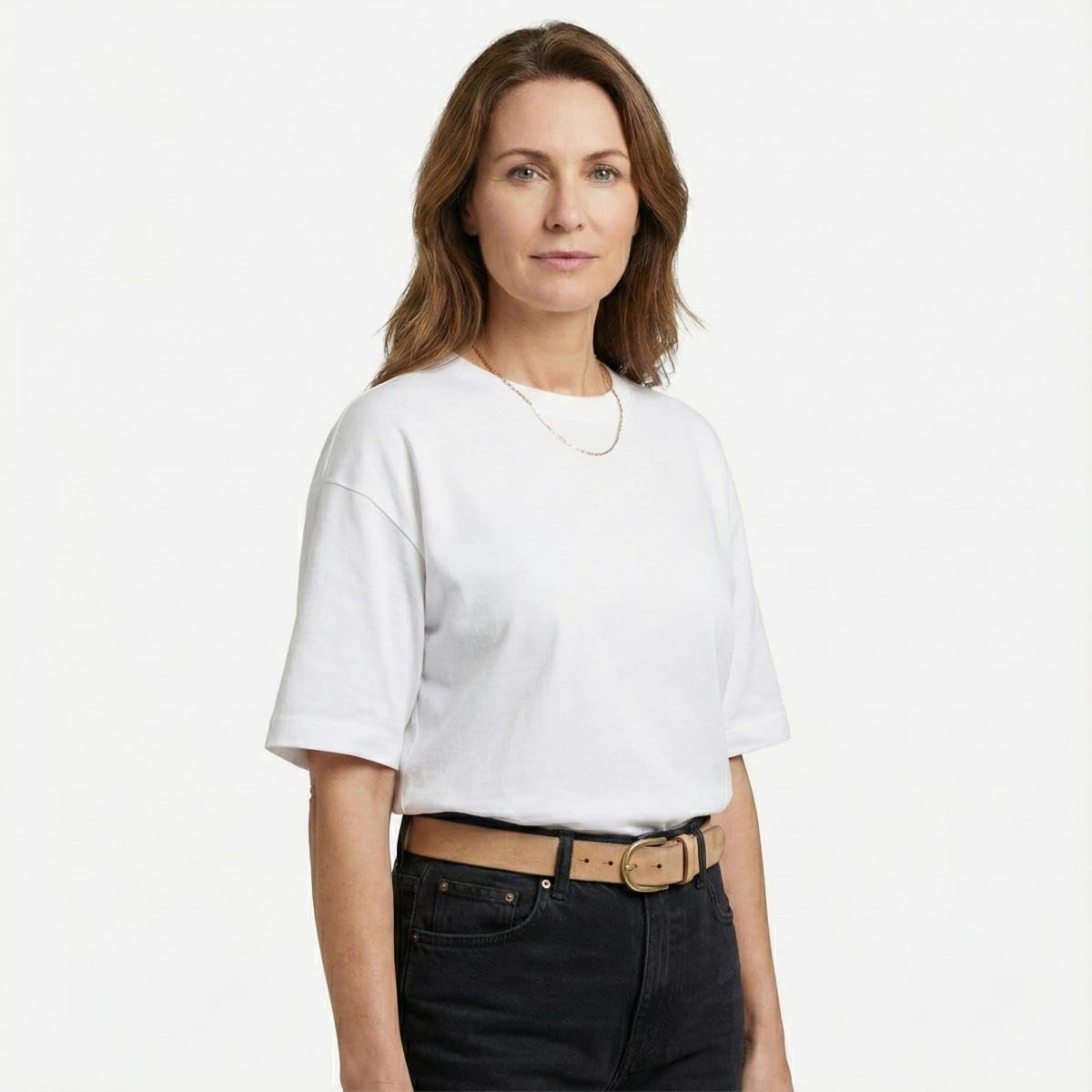BELTINGER Damen-Gürtel aus weichem Vollrindleder Vintage-Look 4 cm | Jeans-Gürtel für Damen mit goldener Gürtelschließe 40mm | Ledergürtel Used-Look